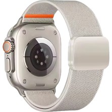 Ozka Concept Apple Watch Ultra 49MM Nylon Manyetik Kordon - Beyaz