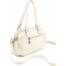 Goldbags Samılon Kadın Yıkama Deri Çok Gözlü Omuz ve Kol Çantası 30X24CM