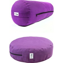 Gy Atelier Karabuğday Kabuğu Dolgulu Minder ve Bolster-Mor