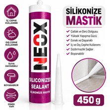 Gy Atelier Neox Silikonize Akrilik Mastik Beyaz 450 gr – Çatlak ve Derz Dolgu, Iç ve Dış Cephe Sızdırmazlık Mastik