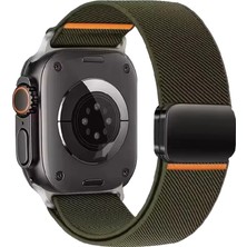 Ozka Concept Apple Watch Ultra 49MM Nylon Manyetik Kordon - Yeşil