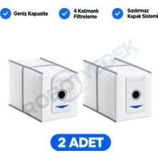 robotyedek Ecovacs Deebot T30 Pro Omni (T30C Değil) Uyumlu Toz Torbası - 2 Adet