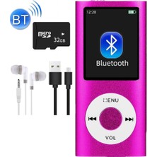 Tastech 5007MP 32GB Metal Mp3 Çalar, Bluetooth, Fm Radyo, Renkli Ekran, Pembe