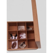 Gy Atelier Hobi 90028 Dekoratif Model Takı Kutusu Bölmeli Ahşap Ham Mdf El Yapımı