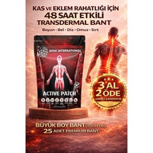 Waw International Active Patch – Kas ve Eklem Ağrıları Için Doğal Bant | Anında Rahatlama ve Uzun Süreli Etki 25 Adet