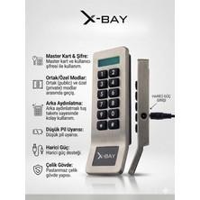 X-Bay Elektronik Kabin Kilidi XB-CL880, Şifreli ve Kartlı, Paslanmaz Çelik, Inox