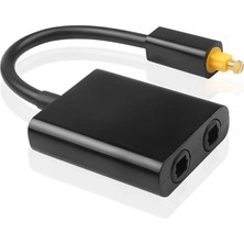 Derwell Digital Optik Toslink Ses Kablosu Çoklayıcı Birleştirici Splitter Toslink Çoklayıcı Switch 2 Port