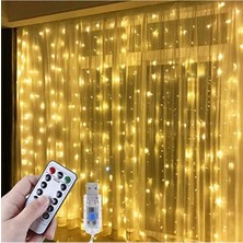 3x3 Metre Kumandalı Peri LED Işık, 8 Modlu Dekoratif Aydınlatma