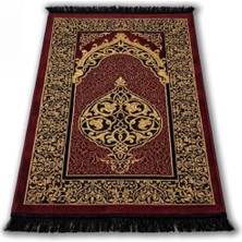 Tafta Kumaş Namazlık, Ince ve Hafif, Saçaklı 65X112 cm (Bordo)