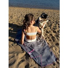 Kum Tutmaz Hızlı Kuruyan Çift Taraflı Mikrofiber Havlu, Antrasit Gri, 80X130 cm