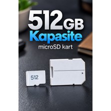 Yazline Global 512 GB Bellek Kartı Microsd ve Sd Adaptör