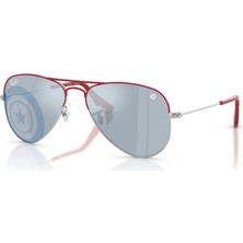 Rj 9506S 305/U3 52 Ray-Ban Junior Marvel© Captain America Mini Aviator Çocuk Güneş Gözlüğü