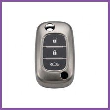 Bezos Renault Fluence Uyumlu Silikon Oto Anahtar Kumanda Kabı Kılıf Gri Bzoshb