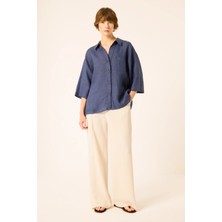 Touche Prive %100 Keten Oversize Gömlek