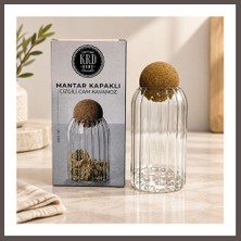 Bezos Mantar Kapaklı Küçük Çizgili Kavanoz ECO123