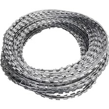 Galvanizli Dikenli Tel Çit, Tırmanmaya Karşı Dayanıklı, Çiftlikler, Bahçe ve Ev Için Ideal,