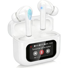 Die Grup Bluetooth 5.4 ile Anc Kablosuz Dokunmatik Ekranlı Kulaklıklar, Aktif Gürültü Önleyici En Yeni Kulak Içi Kulaklıklar, Stereo Ses, Uzun Pil Ömrü, Ios ve Android Için Çok Fonksiyonlu Akıllı Kulaklıklar