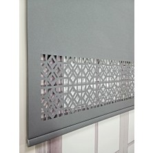 Die Grup Stor Perde Desenli Lazer Kesim Kalın Kumaşlı ML104 100X200 Antrasit