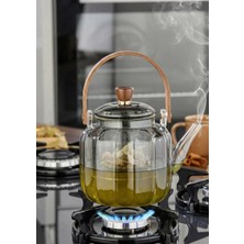 Die Grup Kinu Füme Borosilikat Cam Demlik - 900 Ml, Oval Köşeli
