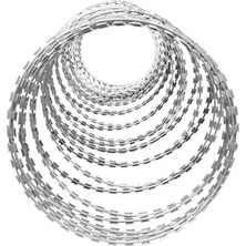 Die Grup Galvanizli Tıraş Makinesi Dikenli Tel - Bahçenizin Güvenliği ve Korunması Için 100 M (329 Ft) Gümüş Çelik Rulolar - Dayanıklı ve Etkili Güvenlik Çözümü