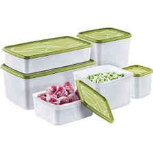 Die Grup Hobby Life Alaska Derin Dondurucu Saklama Kabı 6'li Set 9.5 Litre - Bpa (Yeşil)