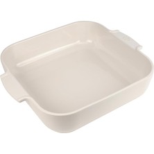 Die Grup Appolia Kulplu Kare Fırın Kabı, Seramik, Ekru/beyaz, 8,2 x 36 x 36 Cm, Kapasite: Yakl. 4,5 L, 60121