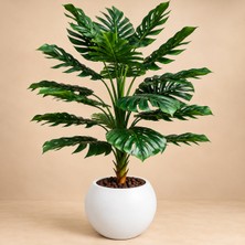 Erhan Flowers 160 cm Yapay Monstera Ağacı Büyük Yapraklı Dekoratif Tropikal Yapay Bitki Saksılı Salon ve Ofis Dekorasyonu