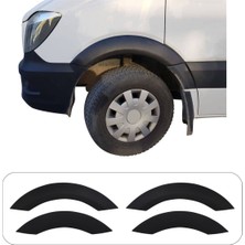 Trobus Mercedes-Benz Sprinter W906 2006-2017 Uyumlu Çamurluk Dodik Seti 4 Parça Abs Düz Mat Siyah