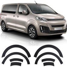 Trobus Citroen Jumpy 2017 ve Sonrası Uyumlu Çamurluk Dodik Seti 8 Parça Abs Mat Siyah
