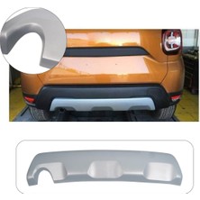 Trobus Dacia Duster 2018-2024 Park Sensörlü Uyumlu Arka Tampon Difüzörü 1 Parça Abs Gri