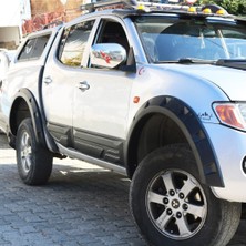 Trobus Mitsubishi L200 2007-2014 Uyumlu Çamurluk Dodik Seti 4 Parça Abs Mat Siyah