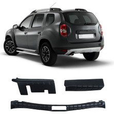 Trobus Dacia Duster 2010-2017 Uyumlu Bagaj Iç Eşik Koruma 3 Parça Abs Mat Siyah