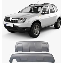 Trobus Dacia Duster 2010-2017 Park Sensörsüz Uyumlu Ön ve Arka Difüzör Seti 2 Parça Abs Gri