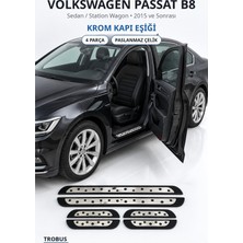Trobus Volkswagen Passat B8 2015 ve Sonrası Uyumlu Krom Kapı Eşiği 4 Parça Paslanmaz Çelik