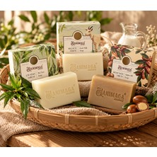HANIMAGA Akdeniz 3'lü Sabun Set  Çay Ağacı Sabunu 100 gr Keçi Sütü Sabunu 100 Grargan Yağlı SABUN100 gr