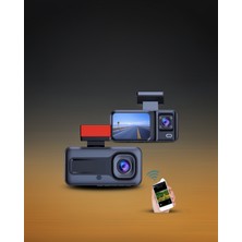 3 Kameralı Dashcam 1080P 170° Açılı Kamera