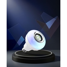 Akıllı LED Ampul E27 Bluetooth Hoparlör 12W