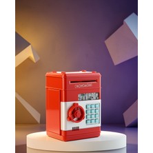 Atm Görünümlü Kırmızı Elektronik Şifreli Kumbara