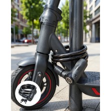 Dayanıklı Motosiklet ve Bisiklet Güvenlik Kilidi 24 mm Çelik Halatlı