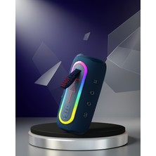Mini Bluetooth Hoparlör Mavi Kompakt Tasarım Güçlü Ses