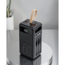 4 Çıkışlı LED Fenerli Powerbank XUCZ60000POWERBANK-6