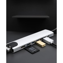 USB C Çoklu Port Adaptör HDMI USB Ethernet Sd Hub