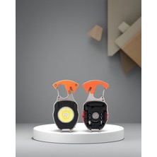 Mini LED Anahtarlık Fener – USB Şarjlı, Tornavida ve Şişe Açacağı Dahil
