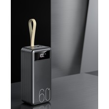 Powerbank 60000 Mah 4 Çıkışlı Dijital Göstergeli Hızlı Şarj