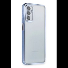 Samsung Galaxy M23 Kılıf Razer Lensli Silikon - Açık Mavi