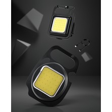 Şarjlı Anahtarlık Fener Işıldak Mıknatıslı Mini LED