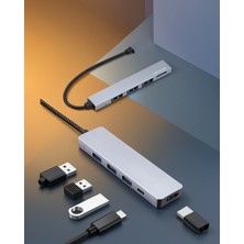 USB Type-C 8 In 1 Hub Dönüştürücü HDMI Micro Sd Uyumlu