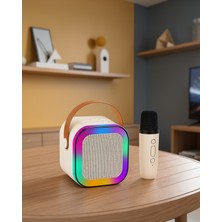 Taşınabilir Karaoke Mikrofon Seti Bluetooth Hoparlörlü 10-20 Watt