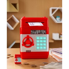 Kırmızı Şifreli Atm Tarzı Kumbara 456 Tl