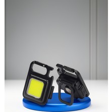 Mini LED Anahtarlık Fener Şarjlı Mıknatıslı